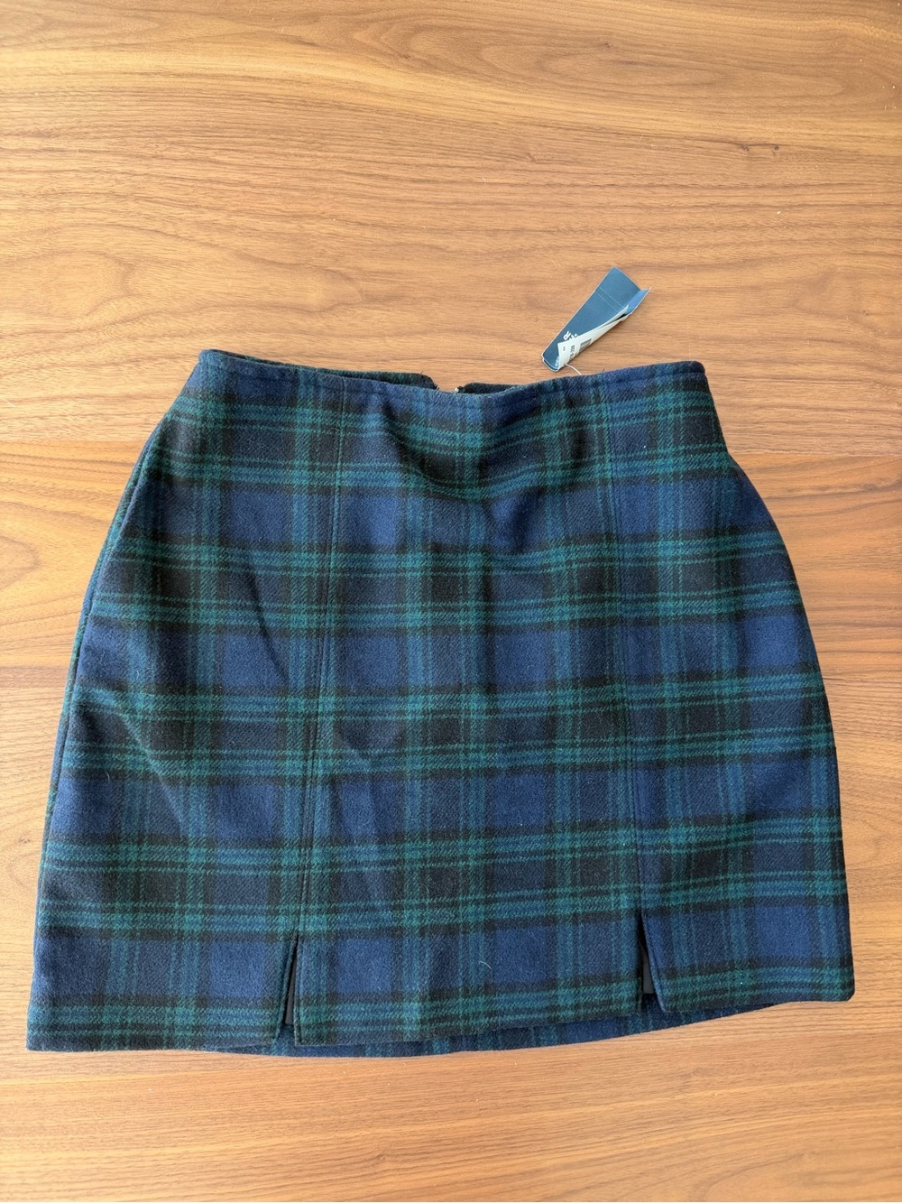 Hollister Plaid Mini Skirt in Navy & Green - Women's Classic A-Line